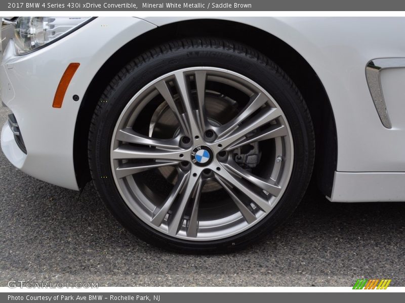 Mineral White Metallic / Saddle Brown 2017 BMW 4 Series 430i xDrive Convertible