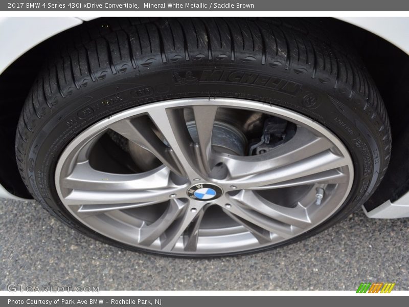 Mineral White Metallic / Saddle Brown 2017 BMW 4 Series 430i xDrive Convertible