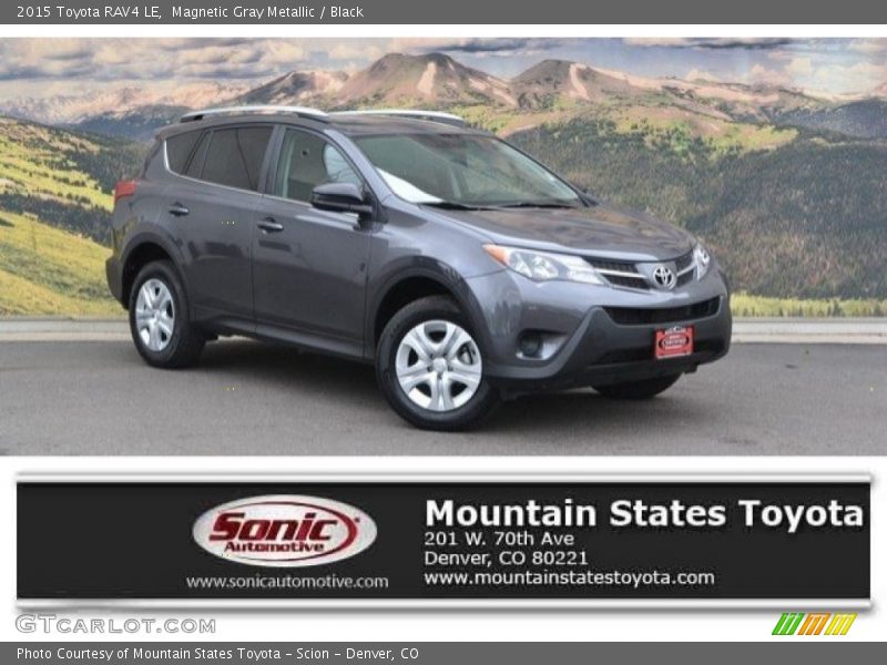 Magnetic Gray Metallic / Black 2015 Toyota RAV4 LE