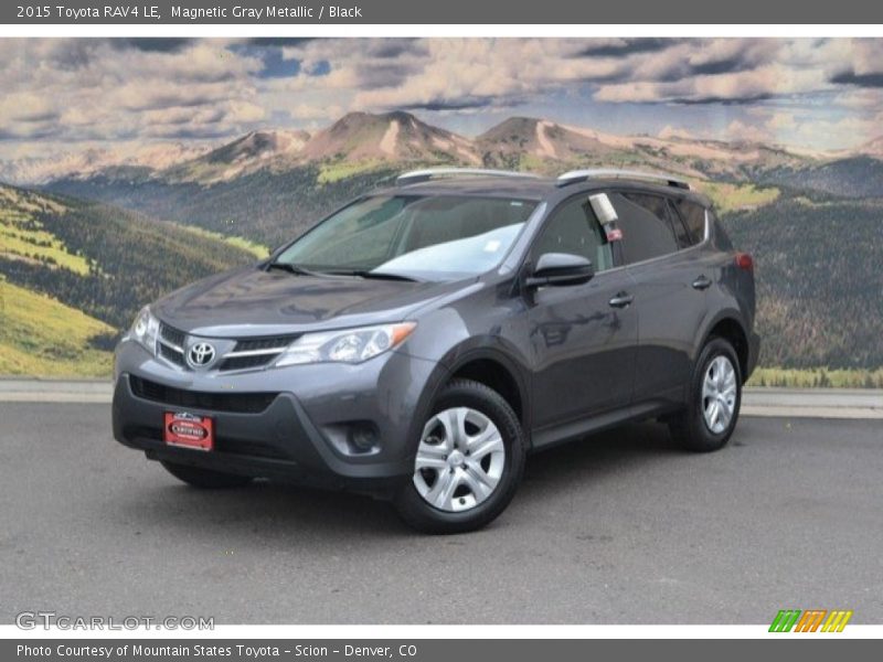 Magnetic Gray Metallic / Black 2015 Toyota RAV4 LE