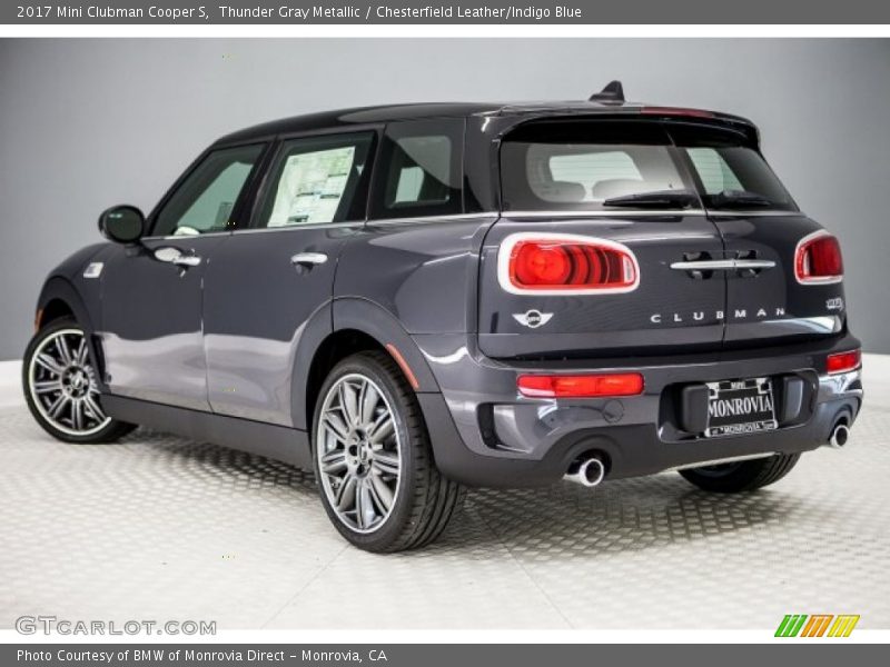 Thunder Gray Metallic / Chesterfield Leather/Indigo Blue 2017 Mini Clubman Cooper S