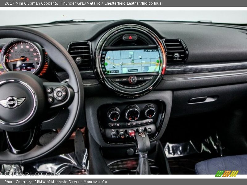 Thunder Gray Metallic / Chesterfield Leather/Indigo Blue 2017 Mini Clubman Cooper S