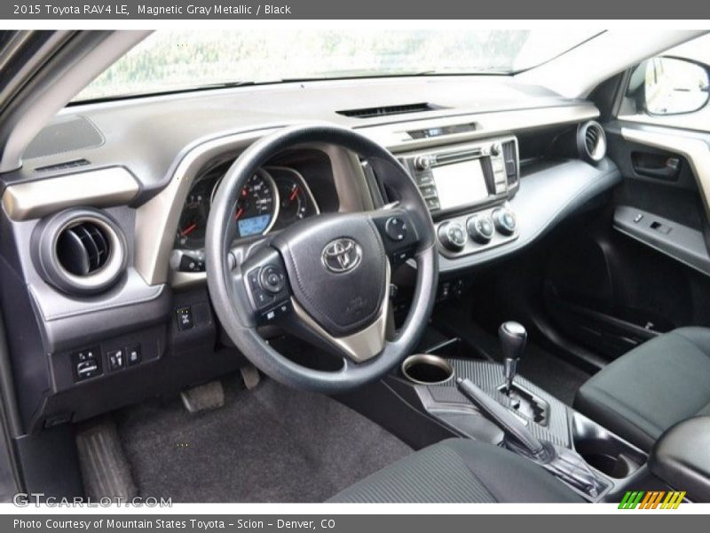 Magnetic Gray Metallic / Black 2015 Toyota RAV4 LE