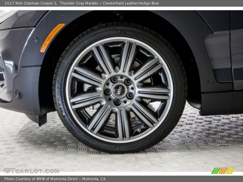 Thunder Gray Metallic / Chesterfield Leather/Indigo Blue 2017 Mini Clubman Cooper S