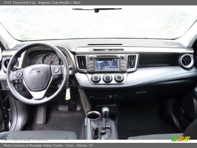 Magnetic Gray Metallic / Black 2015 Toyota RAV4 LE