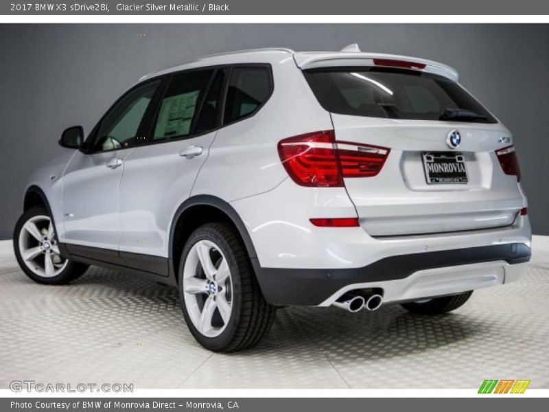 Glacier Silver Metallic / Black 2017 BMW X3 sDrive28i