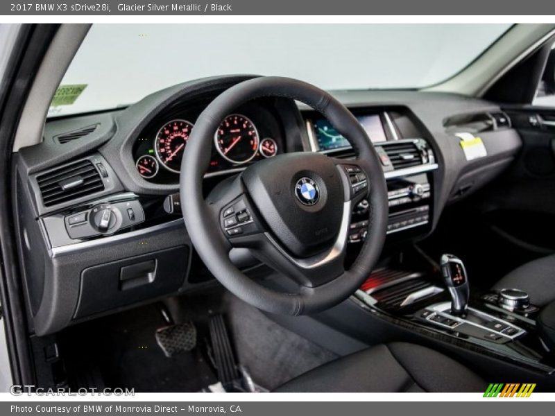 Glacier Silver Metallic / Black 2017 BMW X3 sDrive28i