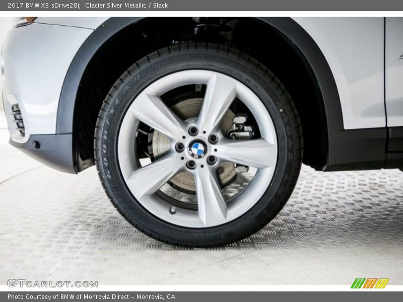 Glacier Silver Metallic / Black 2017 BMW X3 sDrive28i