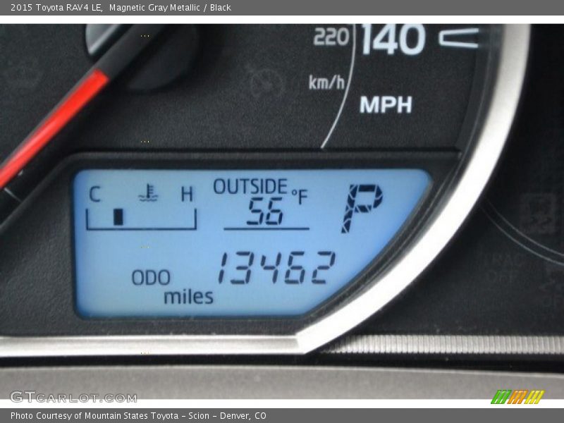 Magnetic Gray Metallic / Black 2015 Toyota RAV4 LE