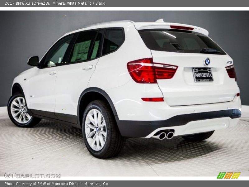 Mineral White Metallic / Black 2017 BMW X3 sDrive28i