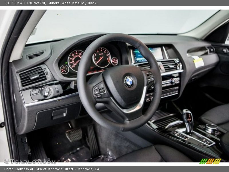 Mineral White Metallic / Black 2017 BMW X3 sDrive28i