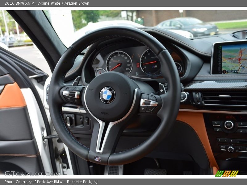 Alpine White / Aragon Brown 2016 BMW X6 M