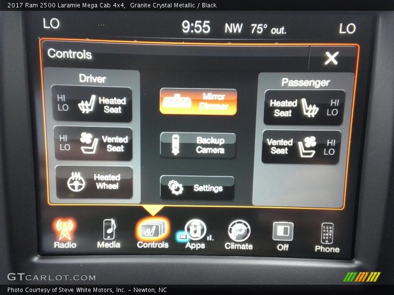 Controls of 2017 2500 Laramie Mega Cab 4x4