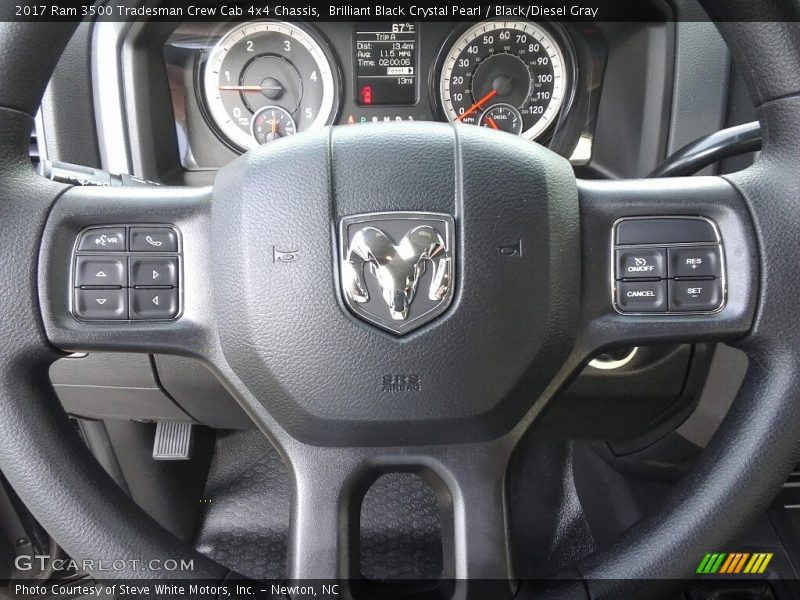 Brilliant Black Crystal Pearl / Black/Diesel Gray 2017 Ram 3500 Tradesman Crew Cab 4x4 Chassis