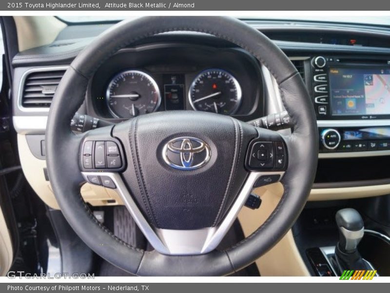 Attitude Black Metallic / Almond 2015 Toyota Highlander Limited