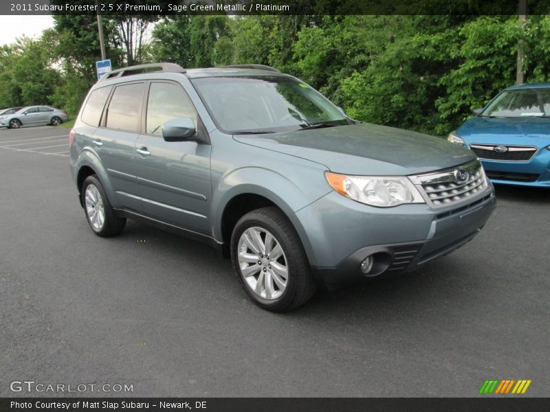Sage Green Metallic / Platinum 2011 Subaru Forester 2.5 X Premium