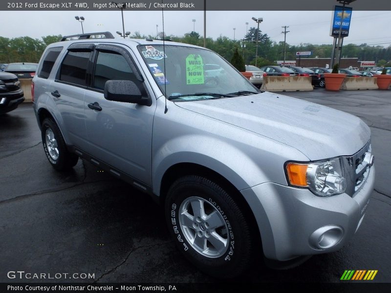 Ingot Silver Metallic / Charcoal Black 2012 Ford Escape XLT 4WD