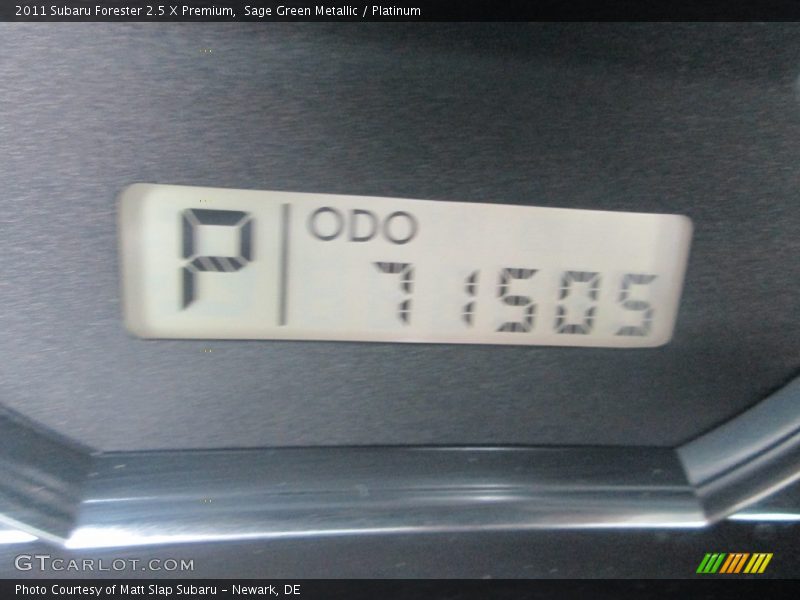 Sage Green Metallic / Platinum 2011 Subaru Forester 2.5 X Premium