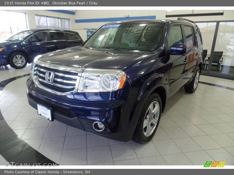 Obsidian Blue Pearl / Gray 2015 Honda Pilot EX 4WD