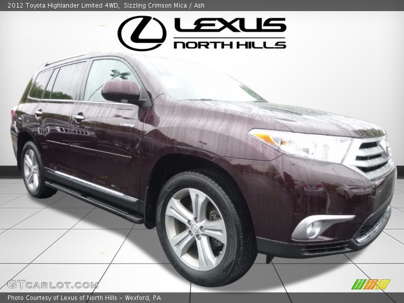 Sizzling Crimson Mica / Ash 2012 Toyota Highlander Limited 4WD