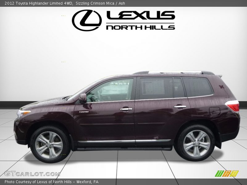 Sizzling Crimson Mica / Ash 2012 Toyota Highlander Limited 4WD