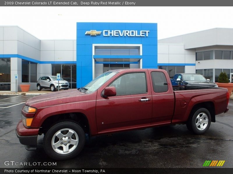 Deep Ruby Red Metallic / Ebony 2009 Chevrolet Colorado LT Extended Cab