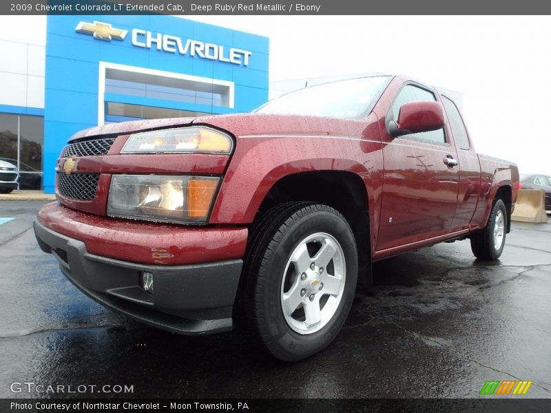 Deep Ruby Red Metallic / Ebony 2009 Chevrolet Colorado LT Extended Cab