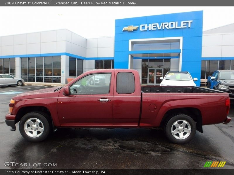 Deep Ruby Red Metallic / Ebony 2009 Chevrolet Colorado LT Extended Cab