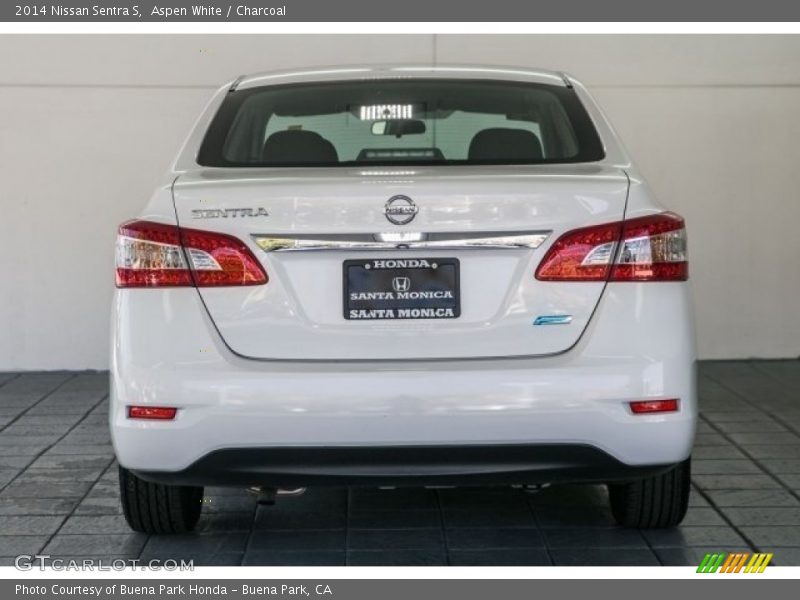 Aspen White / Charcoal 2014 Nissan Sentra S