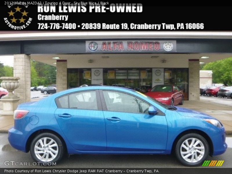 Sky Blue Mica / Black 2012 Mazda MAZDA3 i Touring 4 Door