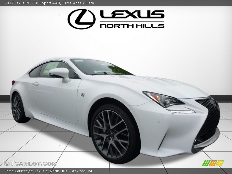 Ultra White / Black 2017 Lexus RC 350 F Sport AWD