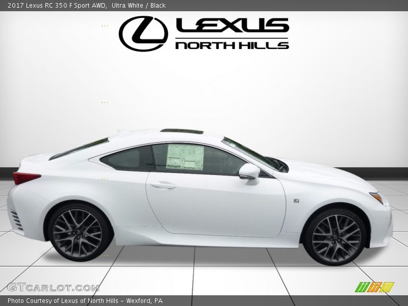 Ultra White / Black 2017 Lexus RC 350 F Sport AWD