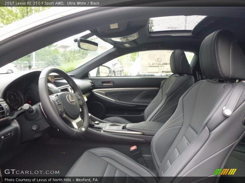 Front Seat of 2017 RC 350 F Sport AWD