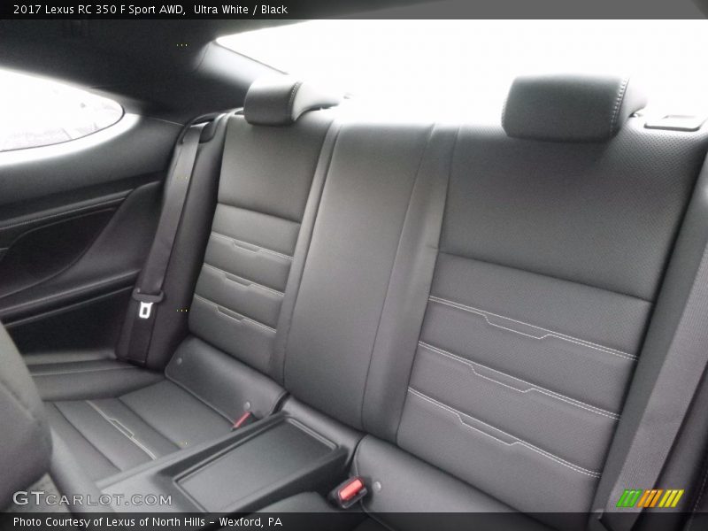 Rear Seat of 2017 RC 350 F Sport AWD