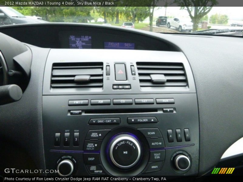 Sky Blue Mica / Black 2012 Mazda MAZDA3 i Touring 4 Door