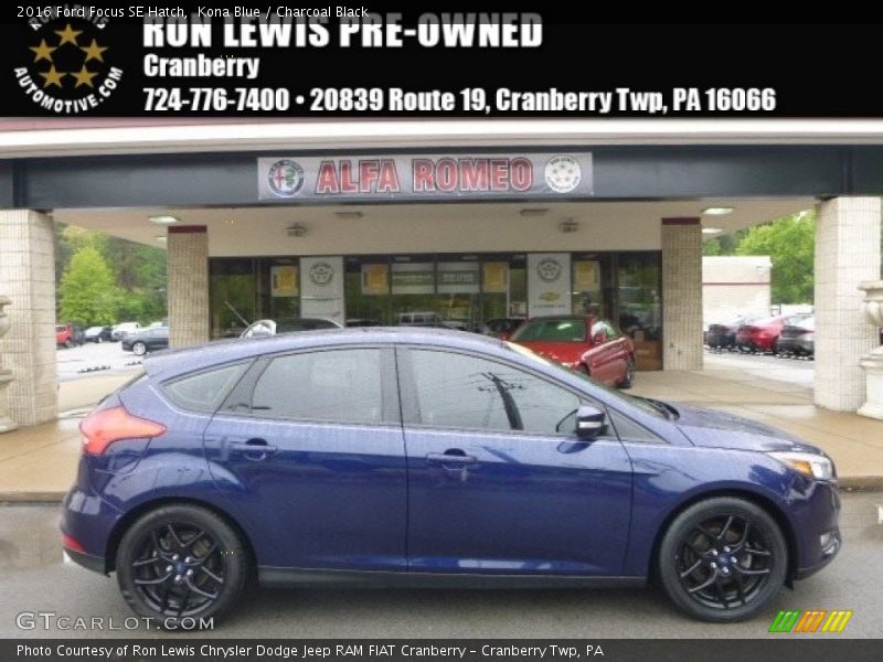 Kona Blue / Charcoal Black 2016 Ford Focus SE Hatch
