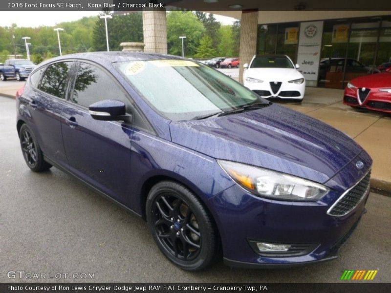 Kona Blue / Charcoal Black 2016 Ford Focus SE Hatch