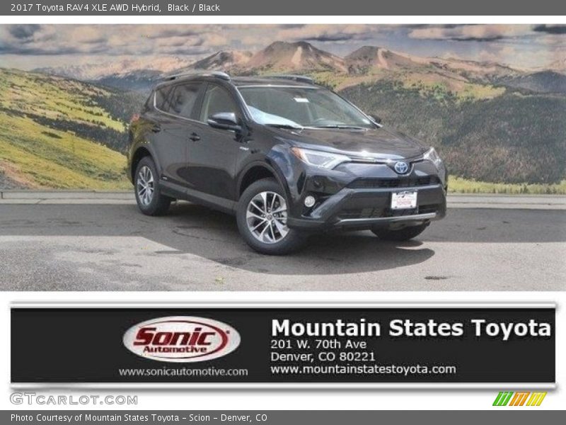 Black / Black 2017 Toyota RAV4 XLE AWD Hybrid