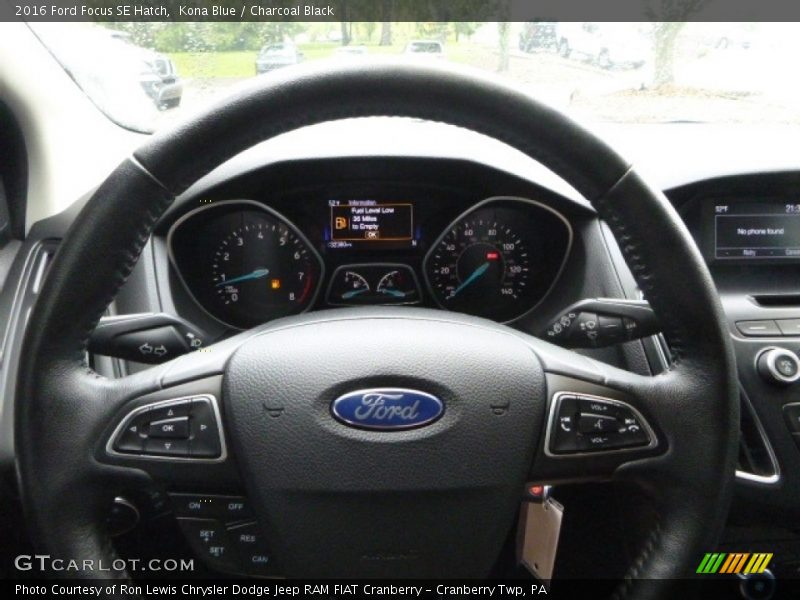 Kona Blue / Charcoal Black 2016 Ford Focus SE Hatch