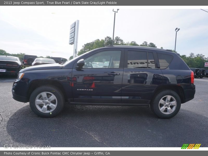 True Blue Pearl / Dark Slate Gray/Light Pebble 2013 Jeep Compass Sport