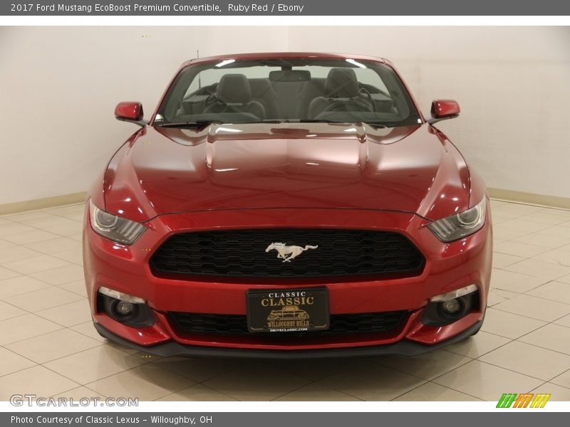 Ruby Red / Ebony 2017 Ford Mustang EcoBoost Premium Convertible