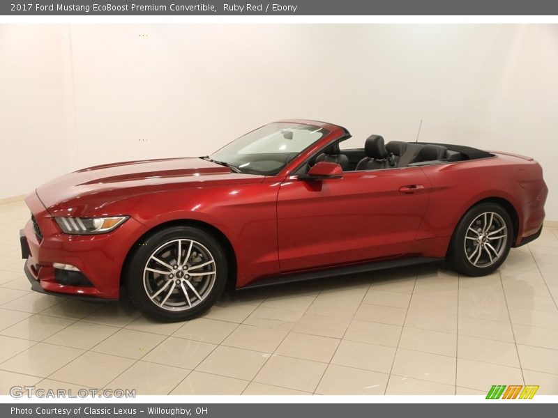 Ruby Red / Ebony 2017 Ford Mustang EcoBoost Premium Convertible