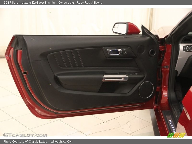 Ruby Red / Ebony 2017 Ford Mustang EcoBoost Premium Convertible