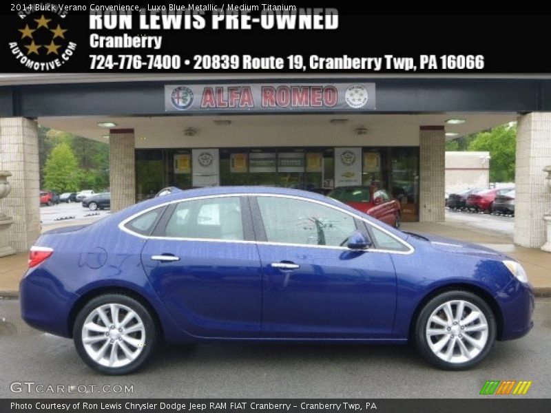 Luxo Blue Metallic / Medium Titanium 2014 Buick Verano Convenience
