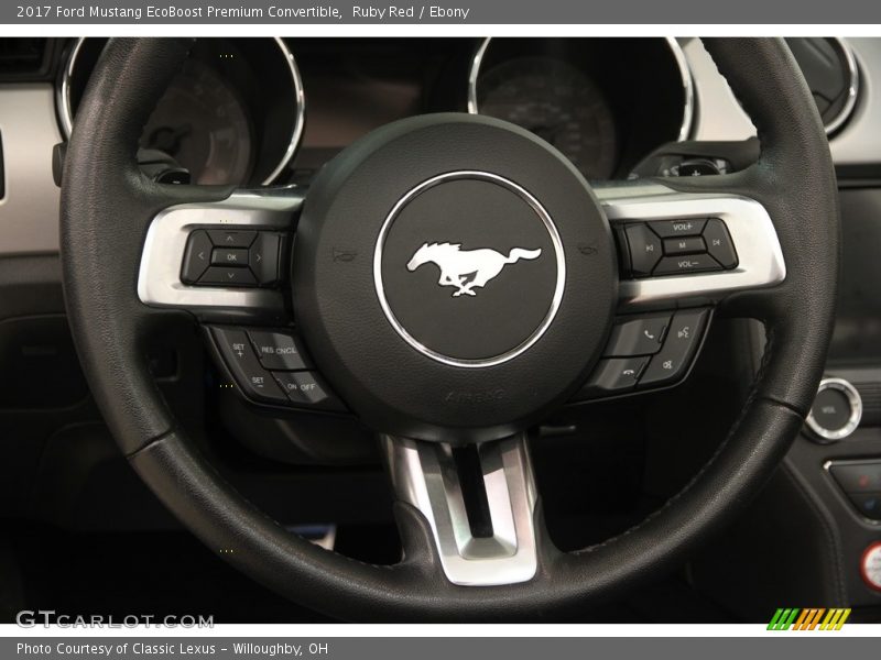 Ruby Red / Ebony 2017 Ford Mustang EcoBoost Premium Convertible