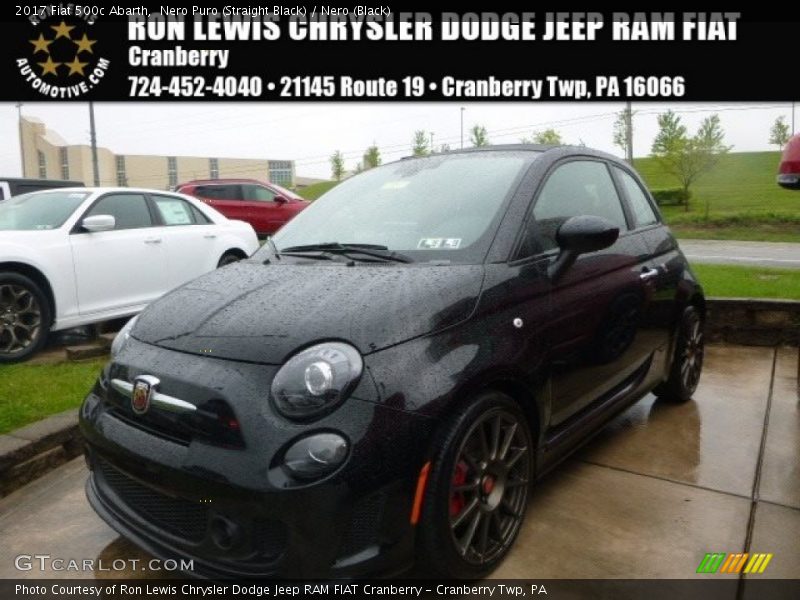 Nero Puro (Straight Black) / Nero (Black) 2017 Fiat 500c Abarth