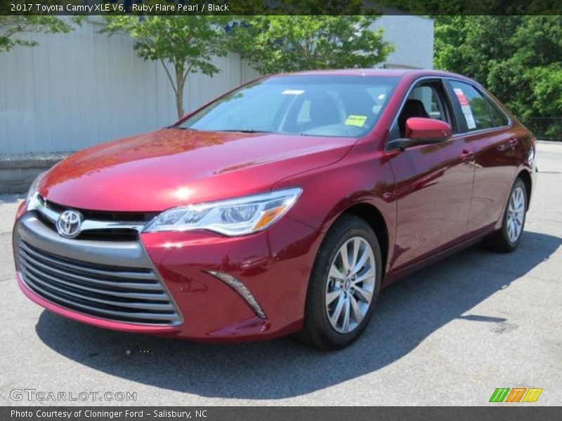 Ruby Flare Pearl / Black 2017 Toyota Camry XLE V6