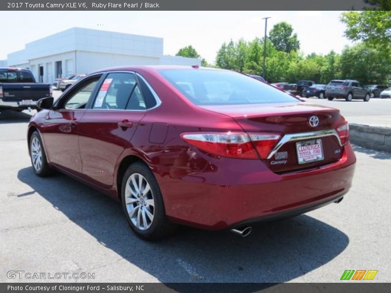 Ruby Flare Pearl / Black 2017 Toyota Camry XLE V6