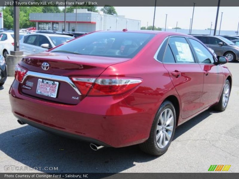 Ruby Flare Pearl / Black 2017 Toyota Camry XLE V6