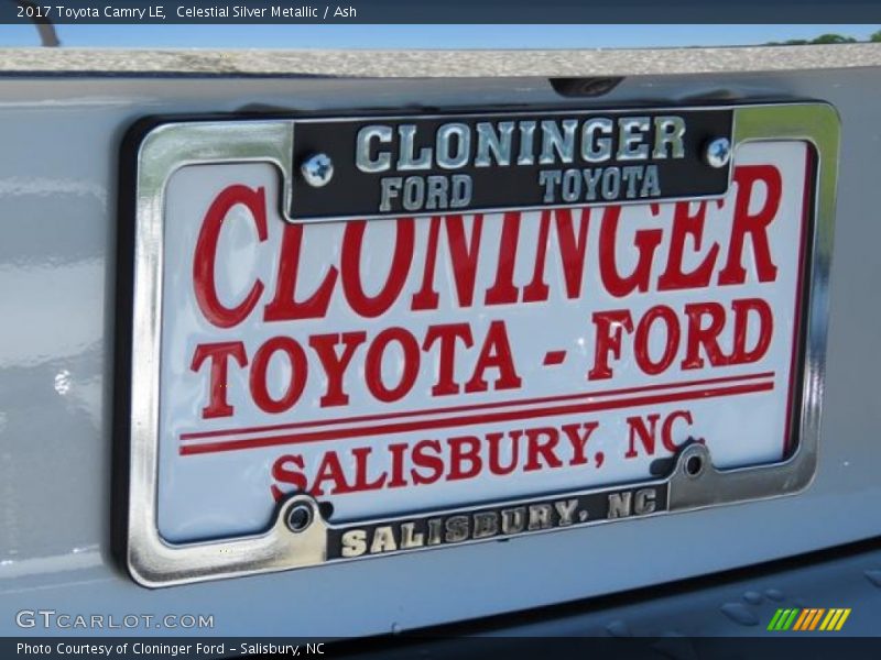 Celestial Silver Metallic / Ash 2017 Toyota Camry LE